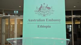 Official handover of the Africa Hall model to ECA by Australia Embassy